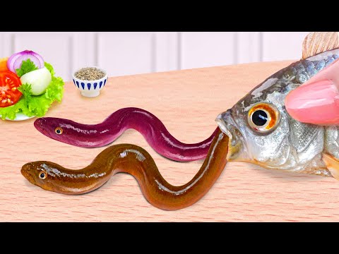 Best Of Fish Recipe 😍 Cooking Miniature Blooming Fish Fried Japanese Eel 🐟 AG Mini Food