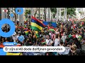 Grote demonstratie na olieramp bij Mauritius