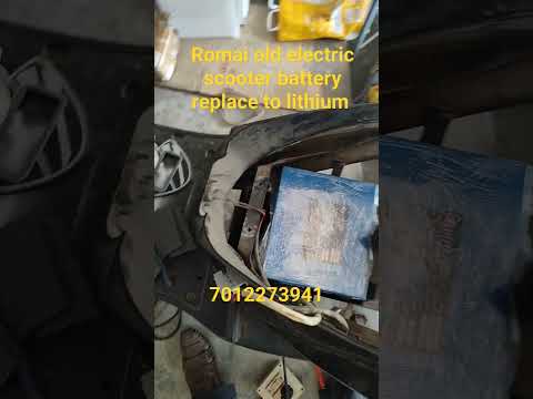 Romai old electric scooter battery replace to lithium #lifepo4 #lithium #electricscooterbattery