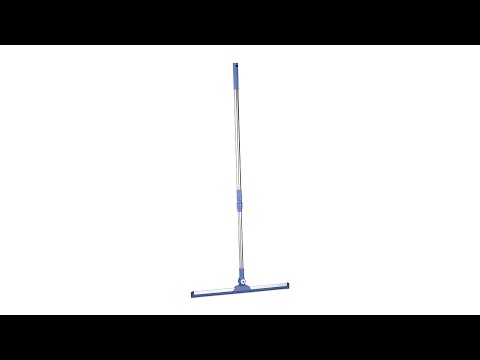 Wasserschieber mit Teleskopstiel Blau - Silber - Metall - Kunststoff - 52 x 135 x 4 cm