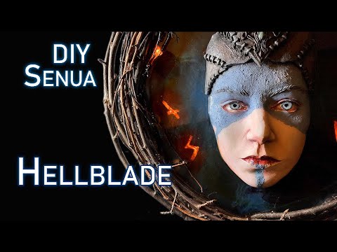 Creating Senua from Hellblade with polymer clay, Epoxy resin and glowing LED runes