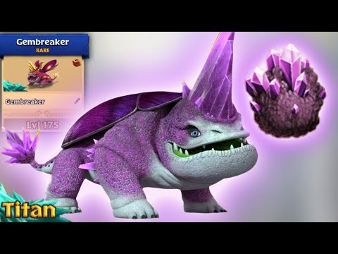 Gembreaker — New Rare Dragon Max Level 175 Titan Mode | Dragons: Rise of Berk — New Update 1.68