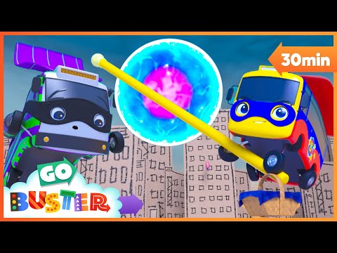 Battle Of The Basket - Super Buster Cleans Up | Go Buster! | Funny Cartoons & Songs for Kids