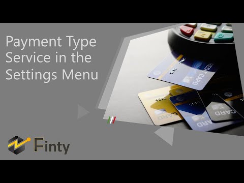 Payment Type Service in the Settings Menu