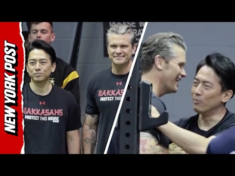 Pete Hegseth and Japan's Defense Minister Hit the Gym Together