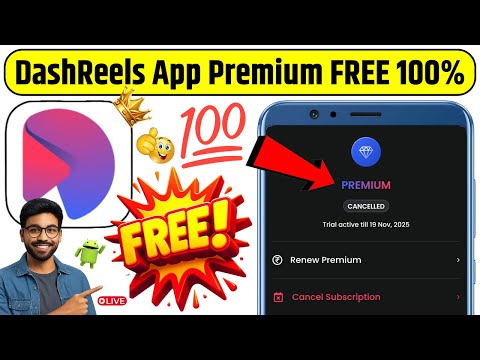 DashReels: Short Movies & TV App Premium on Android 100% | DashReels Premium Trial Kaise Chalu Kare