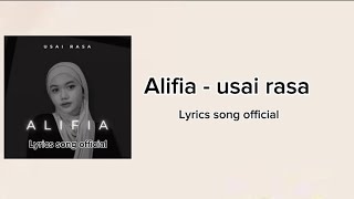 Download lagu Alifia - usai rasa (lyrics song official) mp3 Download lagu Alifia - usai rasa (lyrics song official) mp3