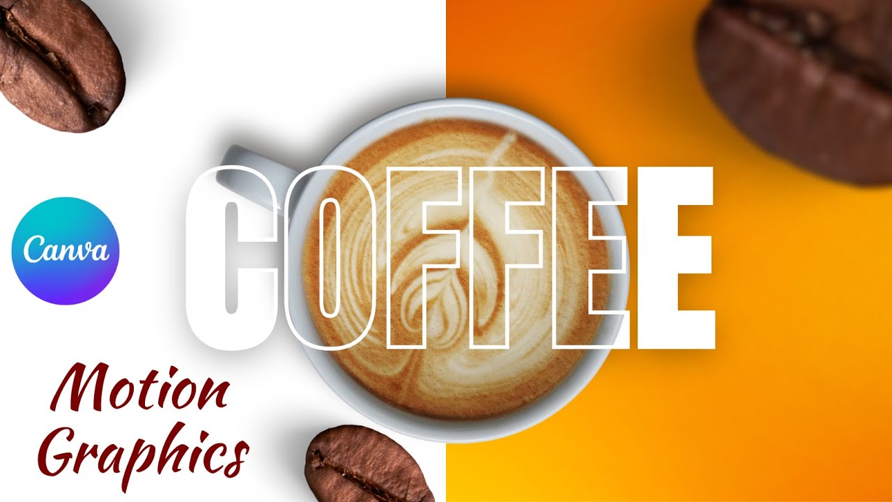 Coffee Motion Graphics Tutorial | Canva Animation Tutorial for Beginners