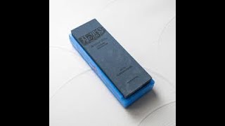 Shapton Kuromaku 320 edge bevel repair of German Steel "Cook's Knife" - Razor sharp!