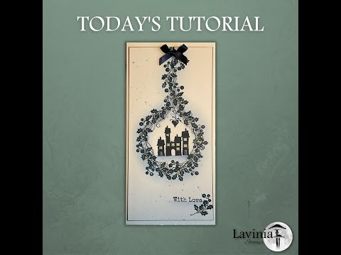 Small Dwellings in a Hanging Garland by Jo Rice - A Lavinia Stamps Tutorial