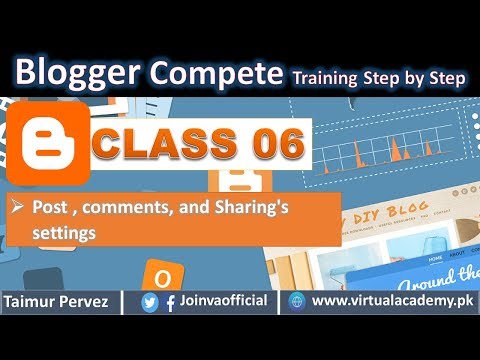 Blogger basic to advance training | Post, Comments and sharing settings 06.