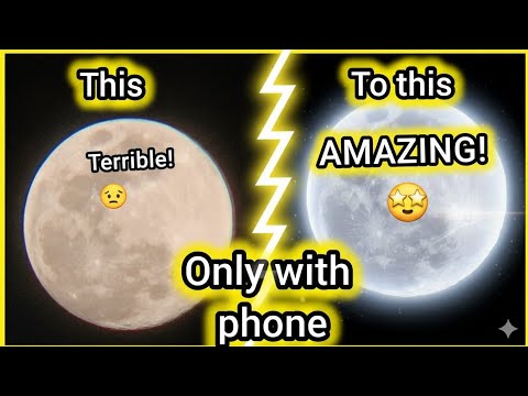 How to Get the Perfect HDR Moon Glow on Phone #moonphotography #astrophotography #mobileediting