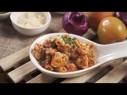 How to make PENNE PASTA WITH MARINARA SAUCE & CHICKEN CHUNKS | Recipes.net - YouTube