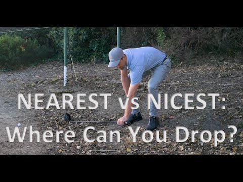 NEAREST vs NICEST, What Are Your Options When Your Ball is on a Cart Path - Golf Rules Explained