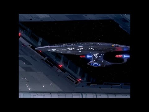 Star Trek TNG -- The Enterprise Docks at Starbase 74