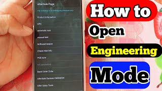 How to Open Engineering mode of any Android Phone