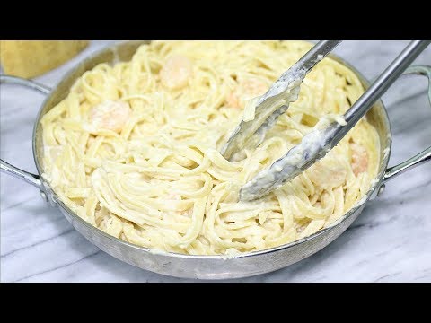 Shrimp Fettuccine Alfredo Recipe - Creamy Shrimp Alfredo Pasta
