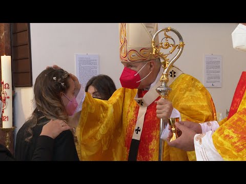 Kardinal Schönborn bei Firmung in Fischamend