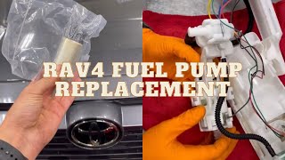 How to replace a fuel pump on a Toyota RAV4.