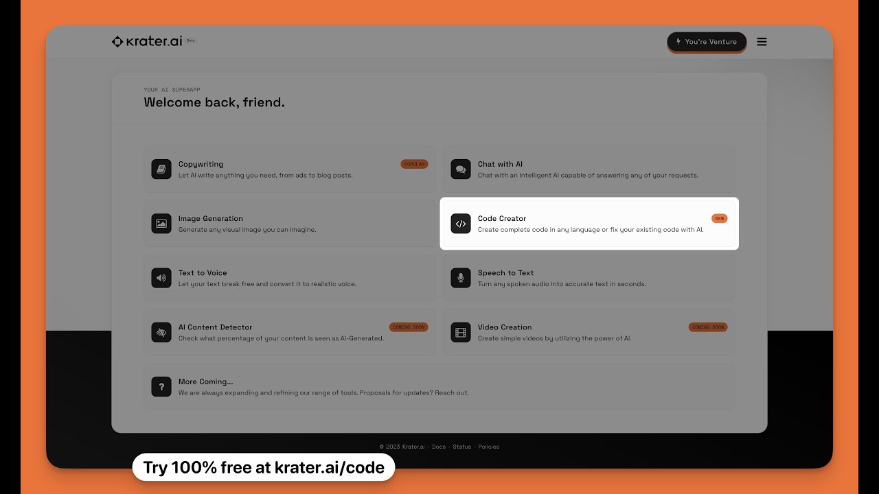 Krater.ai demo video