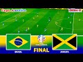 BRAZIL vs JAMAICA | Full Match 2024 | COPA AMERICA FINAL | eFootball PES Gameplay