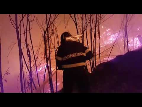 VIDEO VIGILI DEL FUOCO INCENDIO A MARLIANA