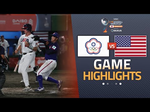 HIGHLIGHTS | Chinese Taipei vs USA | WBSC U-18 Baseball World Cup 2025