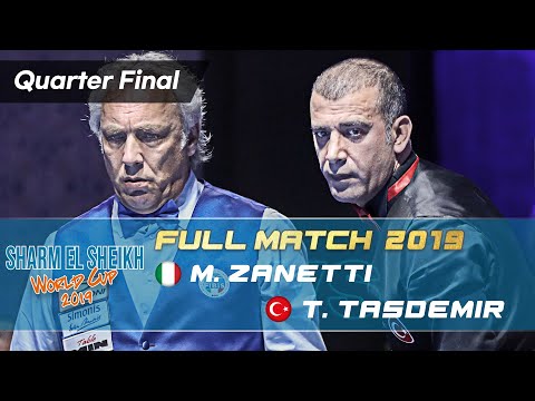 Quarter Final - Marco ZANETTI vs Tayfun TASDEMIR (Sharm El Sheike World Cup 3-Cushion 2019)