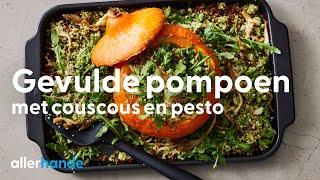Gevulde Pompoen Met Couscous En Pesto | Recept | Allerhande