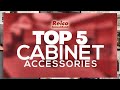 Kitchen cabinet accessories maximize your kitchen’s efficiency and style.  Here are five of our favorite accessories!