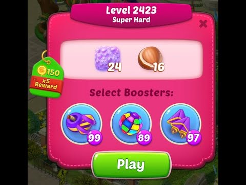 Level 2423 Super Hard in 23 Moves | Homescapes