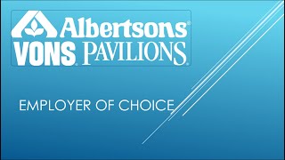 Albertsons Vons Pavilion Employment Opportunities