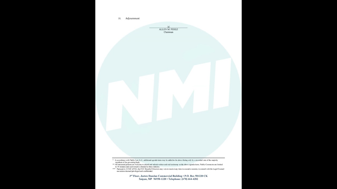 CUC Board of Directors to Hold Regular Meeting on October 17