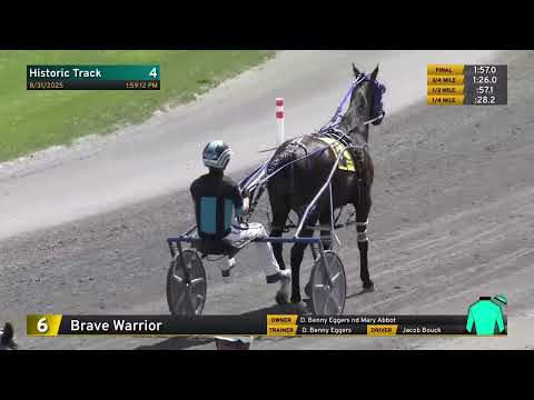 Goshen NY August 31st, 2025 Race #4 Winner Brave Warrior