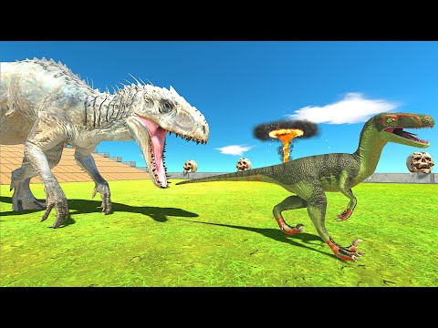 Indominus rex vs Carnivore Dinosaurs - Animal Revolt Battle Simulator