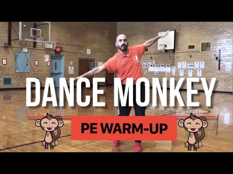 PhysEdZone: “Dance Monkey” PE Dance Fitness Warm-Up | Brain Break