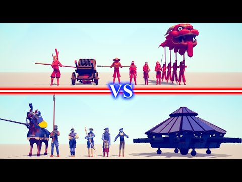 DYNASTY Team vs RENAISSANCE Team - Totally Accurate Battle Simulator TABS