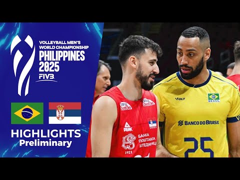 🇷🇸 Serbia vs 🇧🇷 Brazil | Shock Victory & Emotional Moment | Men’s World Volleyball Championship 2025