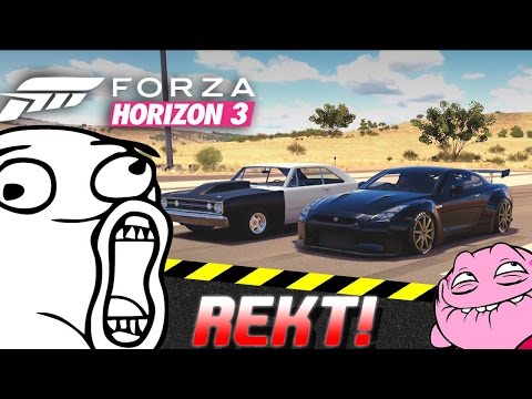 Forza Horizon 3 - I Got Rekt! - Dodge Dart Vs Nissan GTR