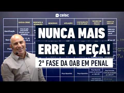 SEGREDO REVELADO: Veja como identificar qualquer peça de Penal na 2ª Fase da OAB de forma simples
