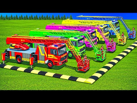 TRANSPORTING POLICE BRABUS & FIRE DEPARTMENT EMERGENCY WITH SCANIA TRUCKS! FS 25