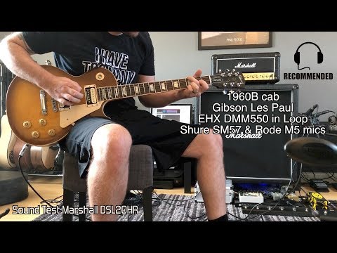 MARSHALL DSL20HR + 1960 4X12 + LES PAUL SOUND TEST