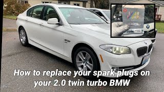 How to replace Spark plugs  N20 528i BMW (2.0 turbo) Detailed guide 2012-2018
