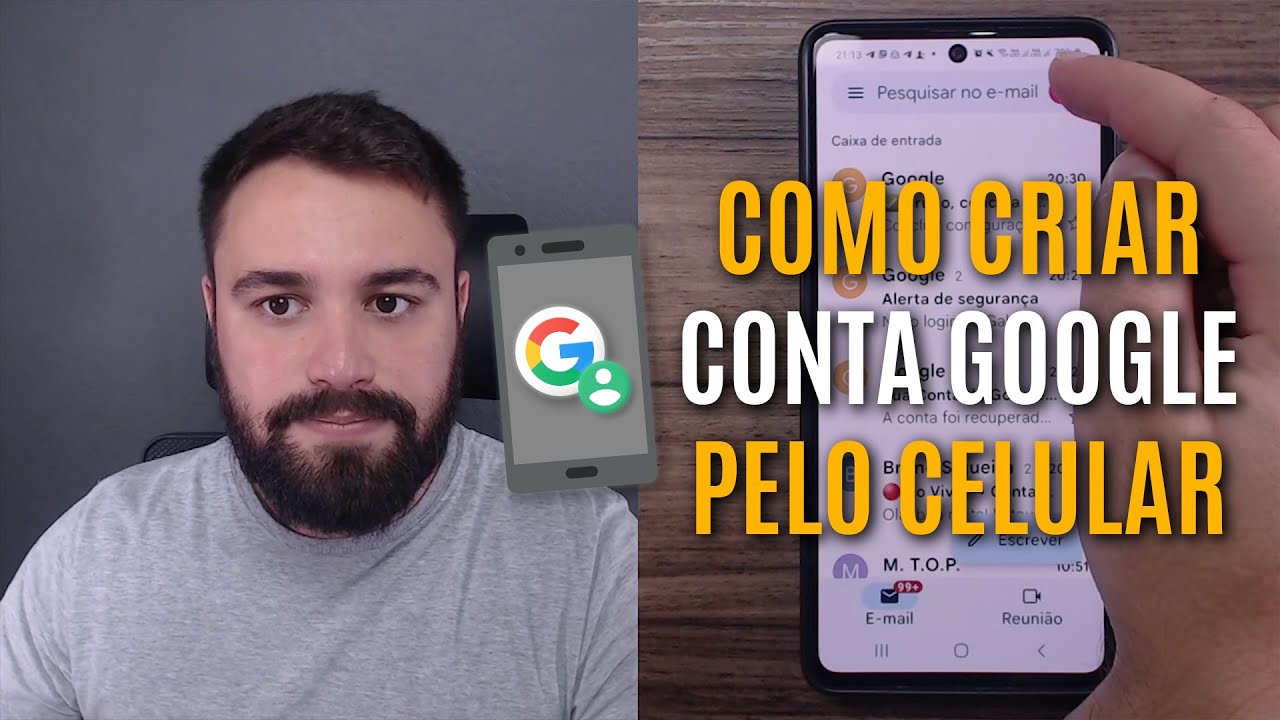 COMO CRIAR UMA CONTA GOOGLE PELO CELULAR