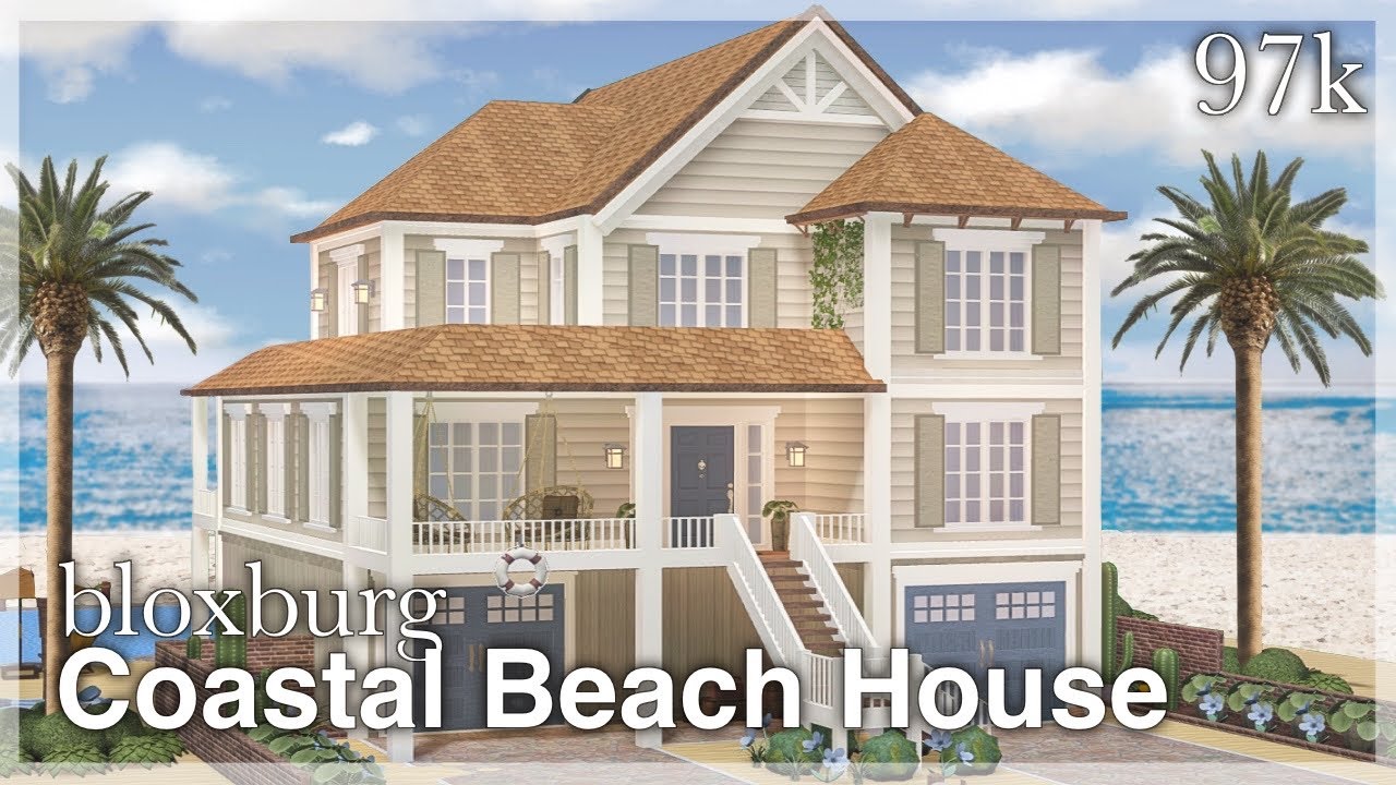 Bloxburg - Coastal Beach House Speedbuild 🌊 (exterior) | Roblox