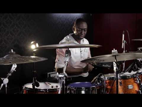 Larnell Lewis demos Evan Drum Heads