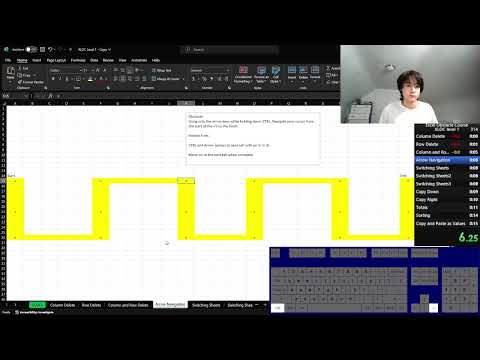 Excel Obstacle Course Level 1 14.08 (Former World Record)