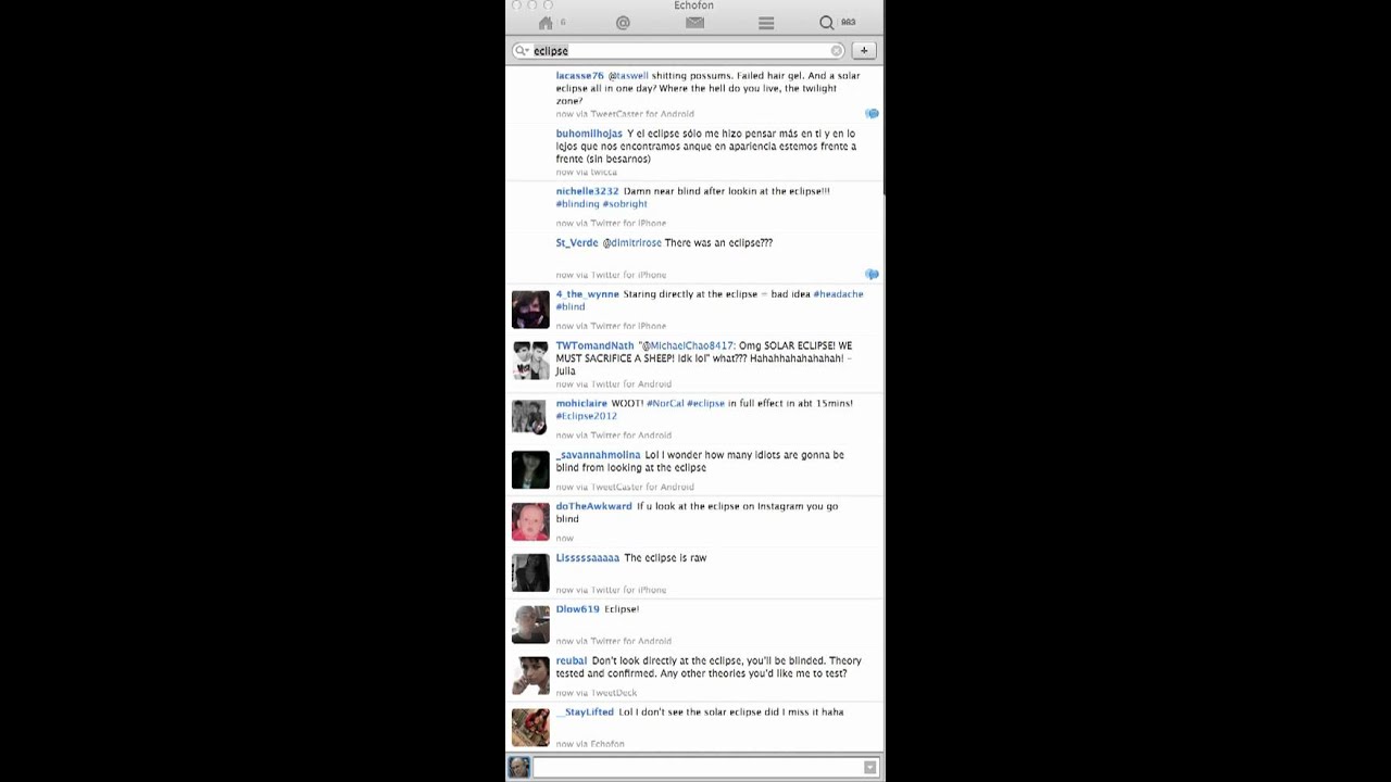 Wow! Twitter's exploding with eclipse tweets