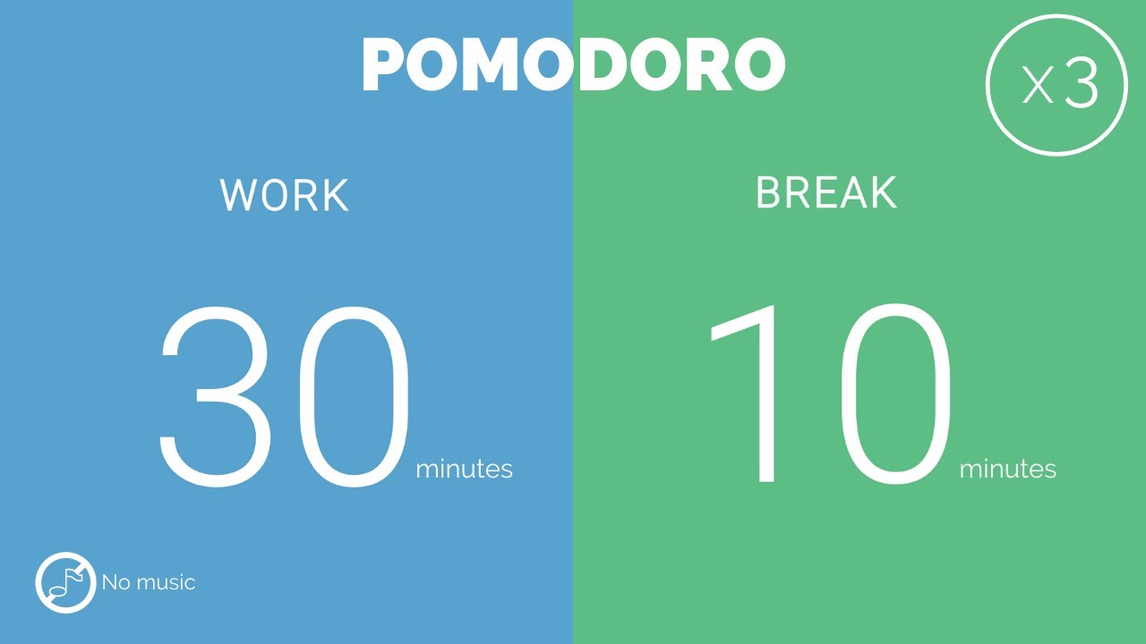 30 / 10  Pomodoro Timer - 2 hours study || No music - Study for dreams - Deep focus - Study timer