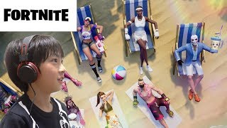 【フォートナイト】 新しいスキンでスクワッドに挑戦！！4歳も実況するぞ！ たいようゲーム